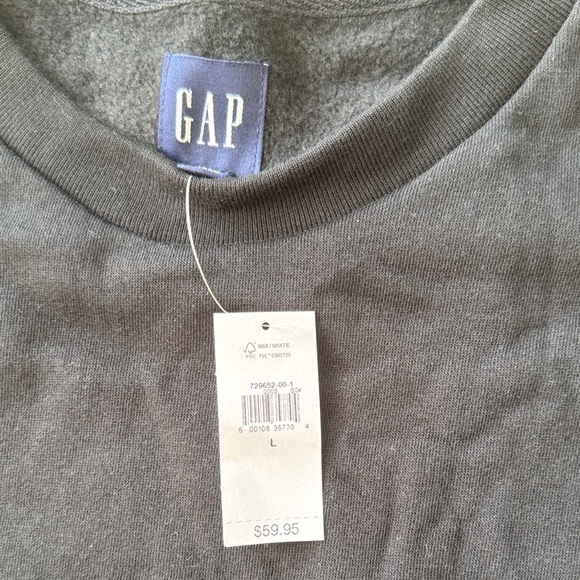 GAP VintageSoft Eyelet-Sleeve Sweatshirt Large - Picture 5 of 7
